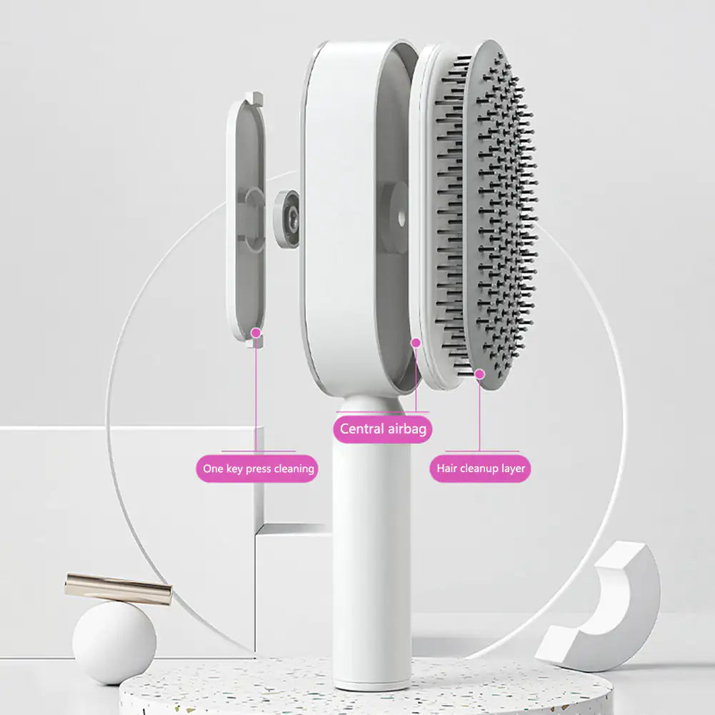 Lumera Self-Cleaning Hairbrush bristles